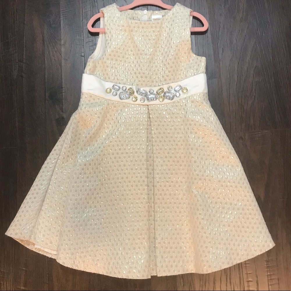 Gymboree Girls size 5 Gold Holiday Dress